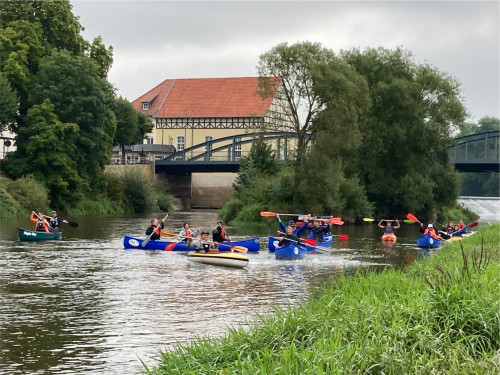 Kanus auf der Fulda in Rotenburg an der Fulda
